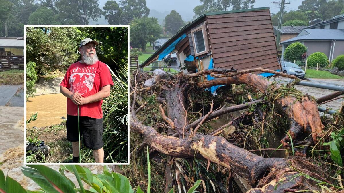 Mount Keira resident Paul Harrison, who neighbours the property where the Airbnb cabin was ripped out of a backyard. Picture by Kate McIlwain, and supplied