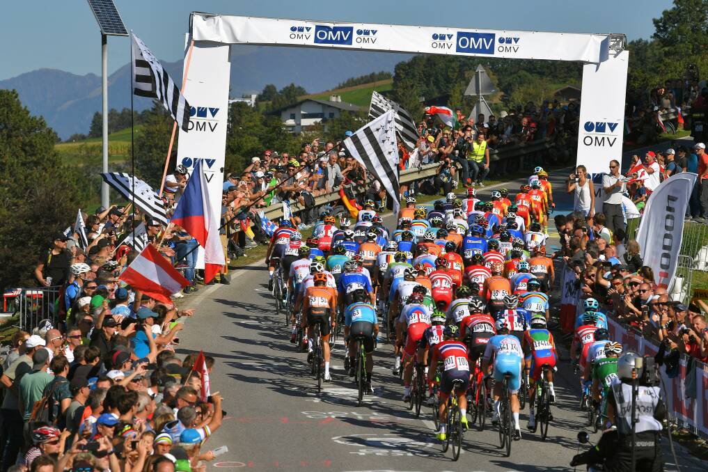 World stage: The UCI world championships - pictured here in Austria in 2018 - attract crowds and media attention from around the globe. Picture: Getty.