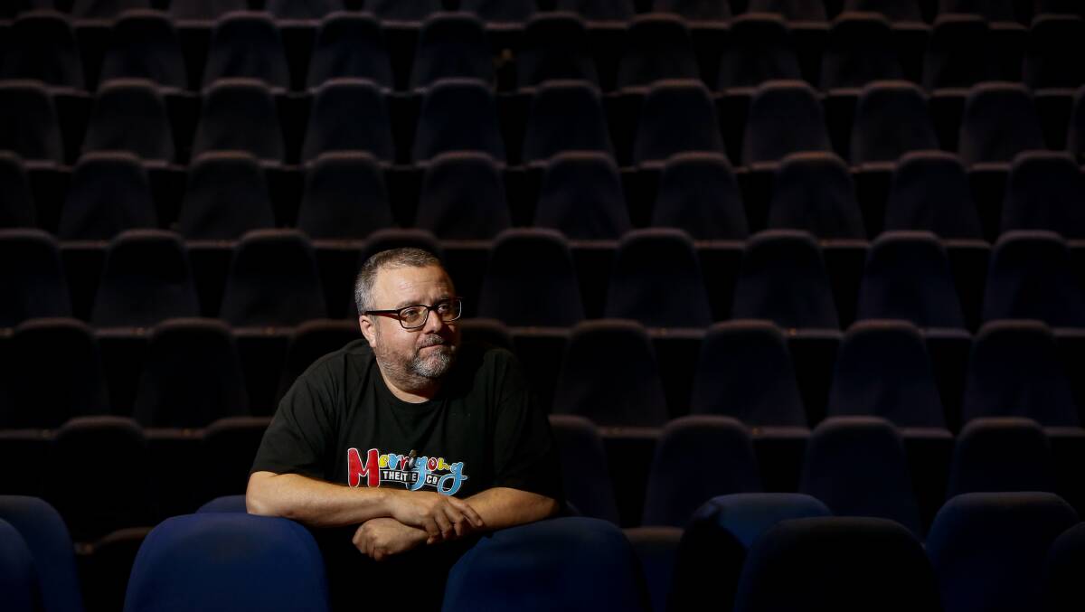 A light in the dark: Merrigong's artistic director Simon Hinton says support from patrons during the shutdown has buoyed the Wollongong theatre in its toughest time. Picture: Anna Warr.