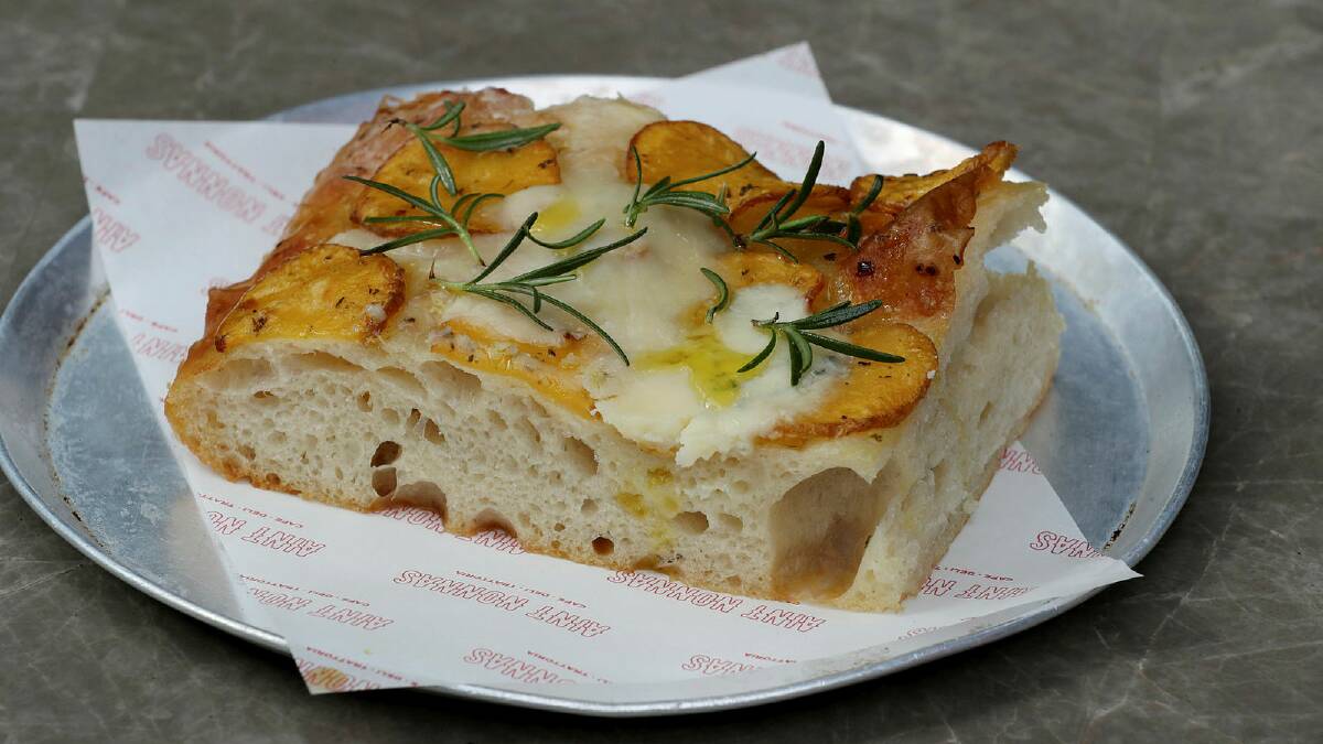 A potato and gorgonzola focaccia from Ain't Nonna's. Picture by Robert Peet