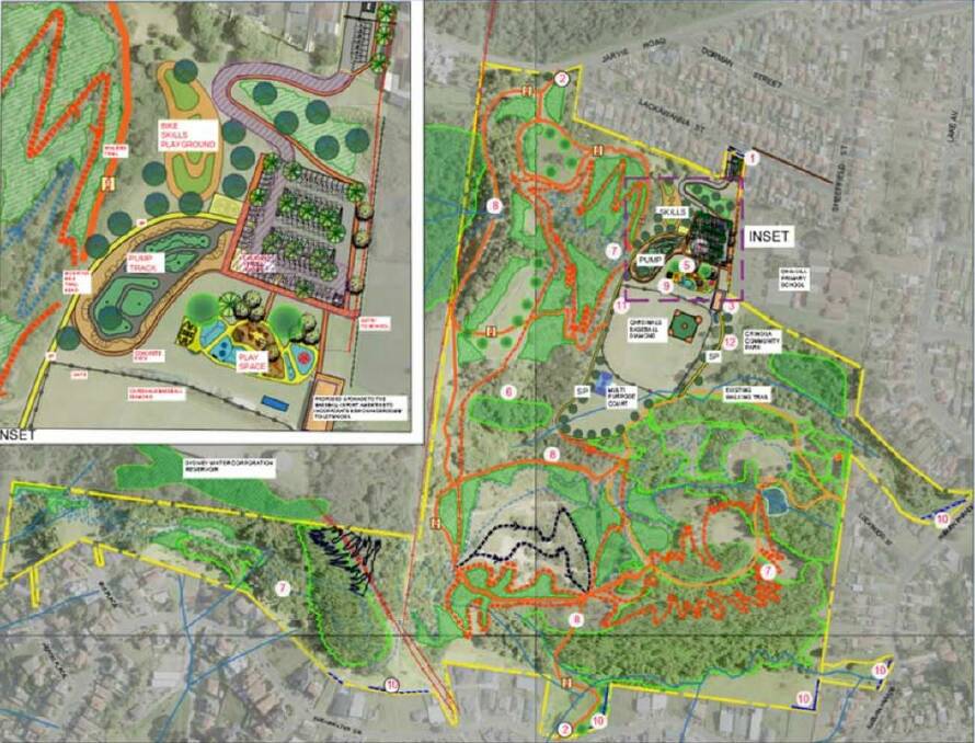 The updated master plan, set to be adopted next week. Image: Wollongong City Council.