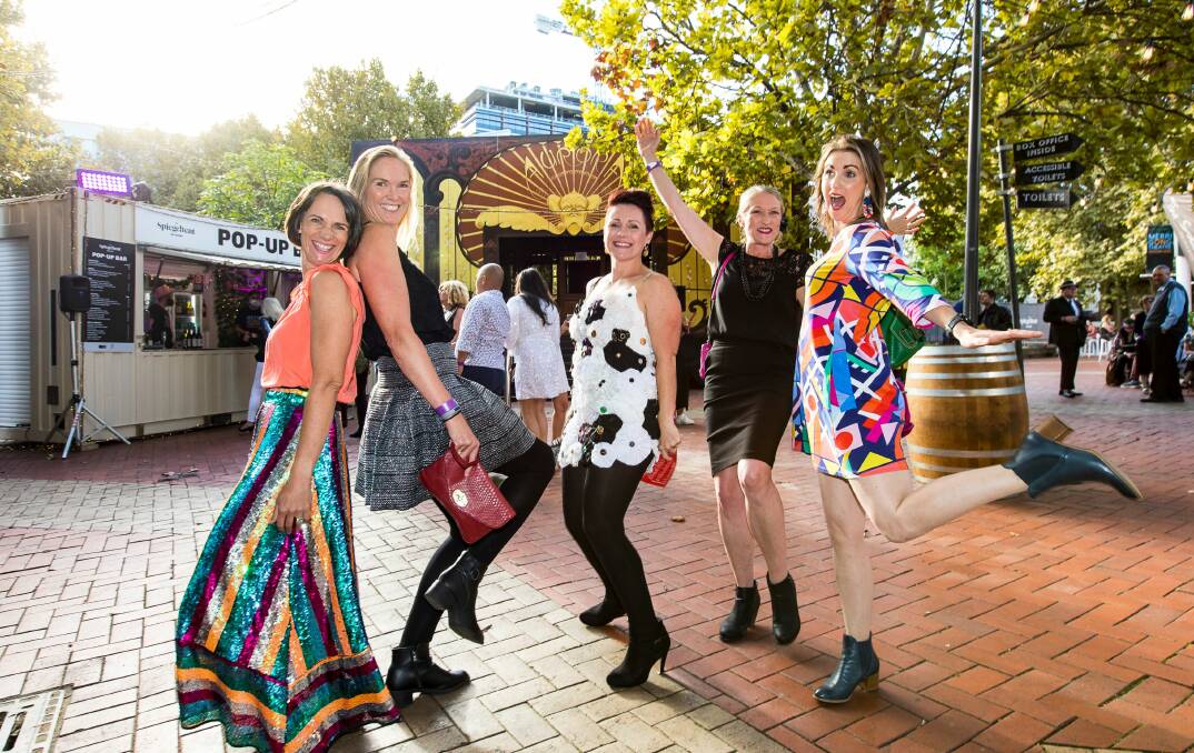 Dressed to impress: For the opening night, the audience was asked to dress to theme and wore sequins and colour. Picture: Anna Warr, for Spiegeltent Wollongong.