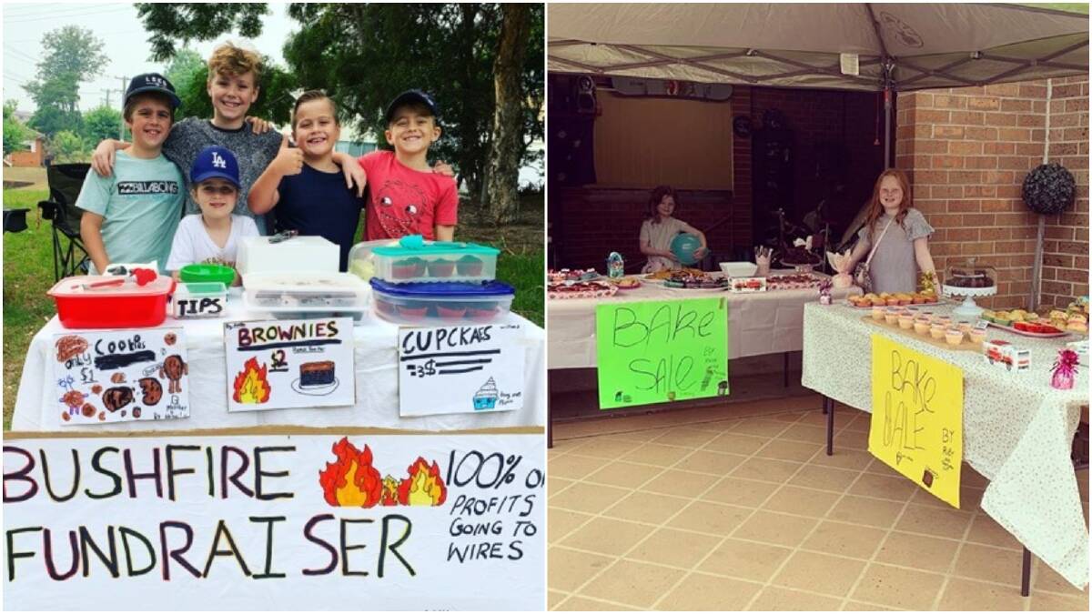 Illawarra kids raise thousands for bushfire charities with bake sales