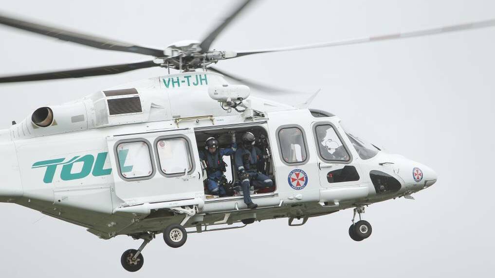 Rescue helicopter sent in to help retrieve injured cyclist at Bulli