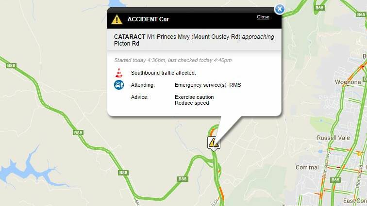 Traffic alert: car overturns on M1 motorway
