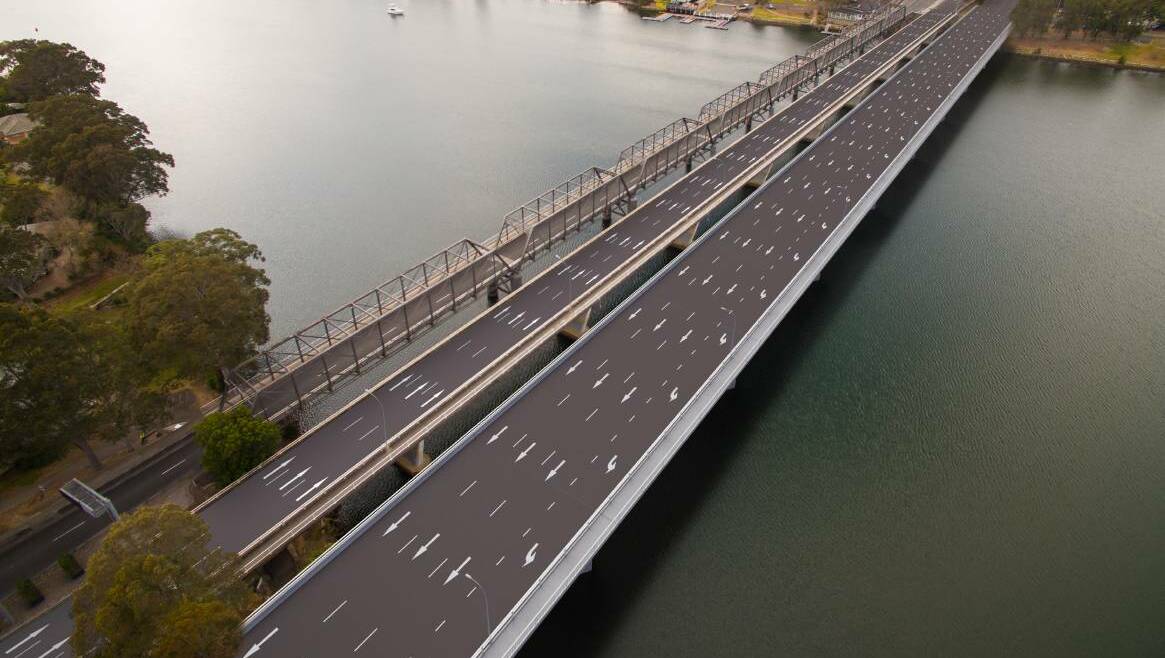 An artist's impression of the new Shoalhaven River bridge at Nowra. The Turnbull government will allocate $155 million to the project.