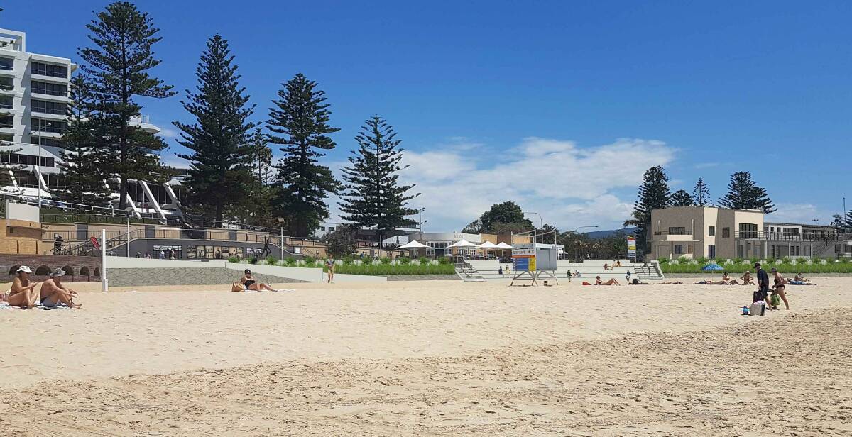 Step-by-step: The newest North Beach improvement plan includes tiered seating and several sets of steps leading onto the busy tourist beach. Picture: Wollongong City Council.