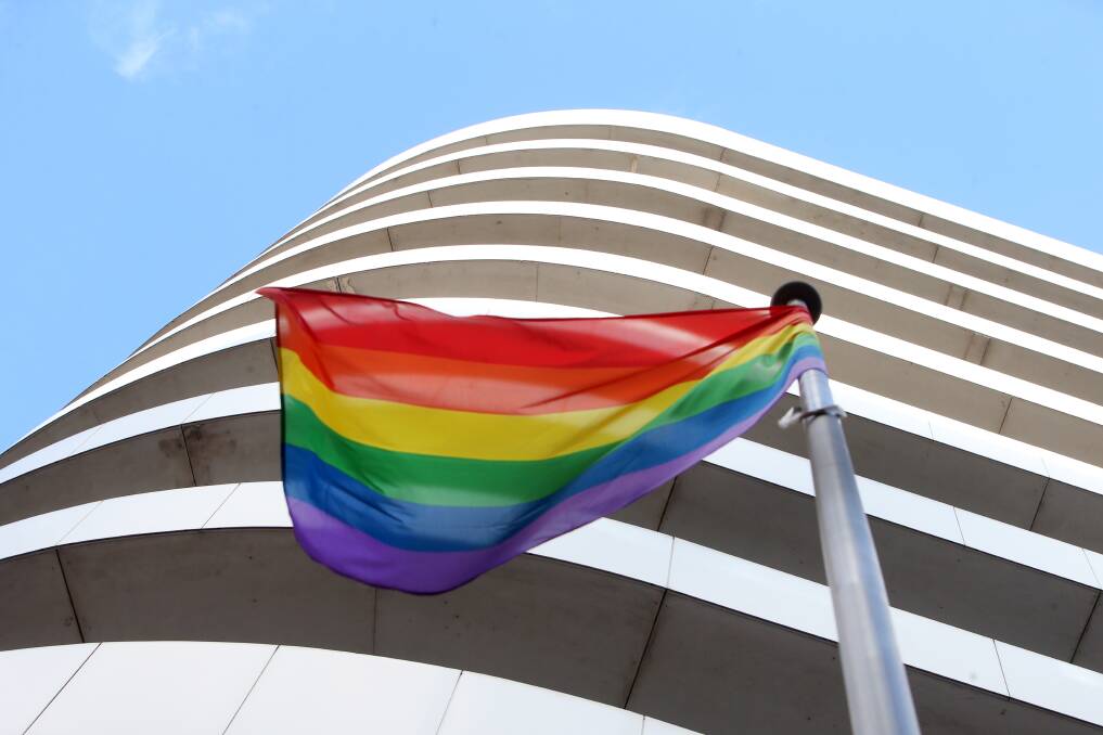 Wollongong's rainbow flag.