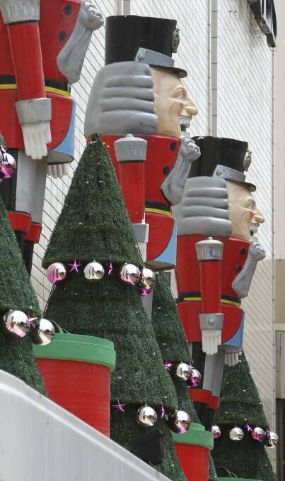For a decade, oversized fibreglass figures - including these tin soldiers with scary teeth - went up at Christmas.