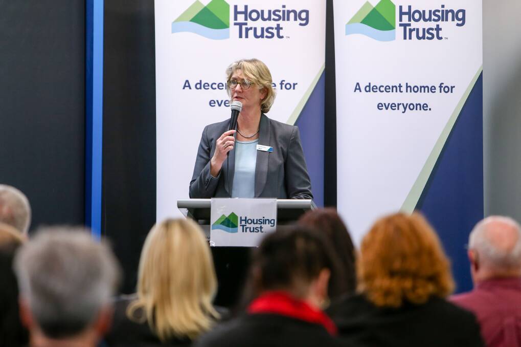 'We have to do something': Housing Trust CEO Michelle Adairs highlighted the stark figures on housing in the Illawarra on Tuesday night. Picture: Adam McLean.