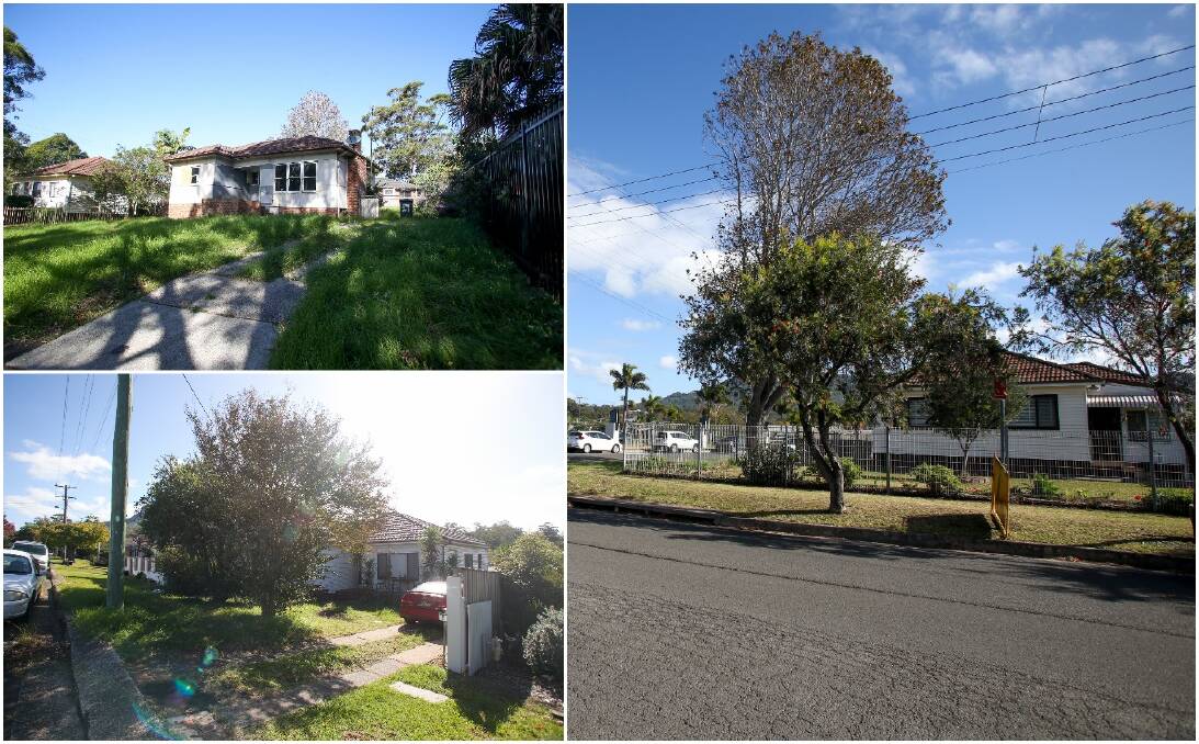 More beds: Developers have recently lodged plans for another three boarding houses in Wollongong's inner suburbs, located in Fairy Meadow (right) and Gwynneville (left images). Pictures: Georgia Matts.