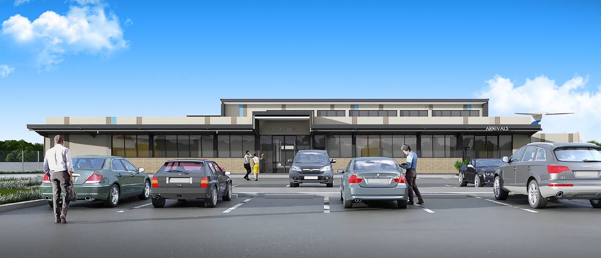 Facelift: The new terminal building will be a step-up from the existing demountable. Picture: Shellharbour City Council.