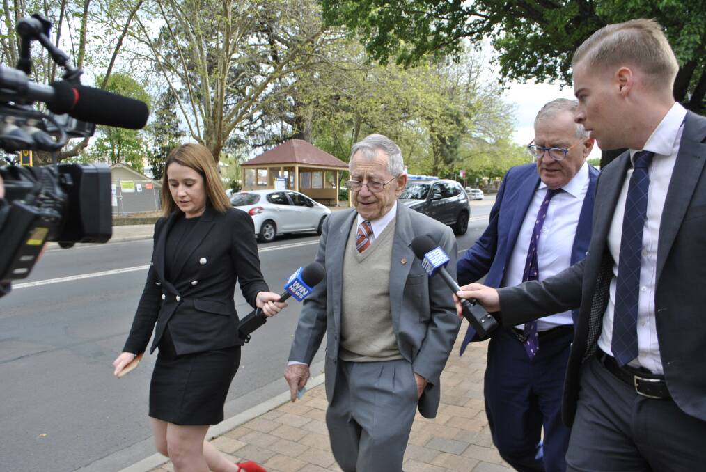 Anthony William Peter Caruana remained silent when reporters asked him questions outside of Moss Vale Local Court. Photo: Emily Bennett