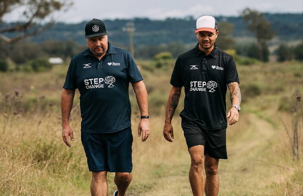 Tim Freeburn and Guy Sebastian will commence a 500-kilometre trek on foot from Wagga on July 1 to raise funds for youth suicide. Picture: Guy Sebastian/Instagram 