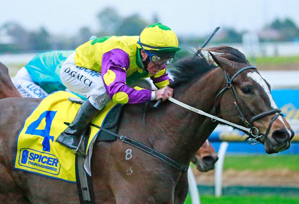Darren Gauci riding Lord Durante wins during TAB National Jockeys' Trust Race Day at Caulfield Racecourse last year. (Photo by Scott Barbour/Getty Images)