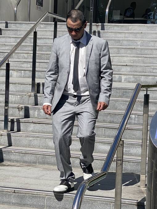 Confession: Brett Brunker leaves Wollongong courthouse last week after pleading guilty to a historic rape charge involving a 15-year-old girl.
