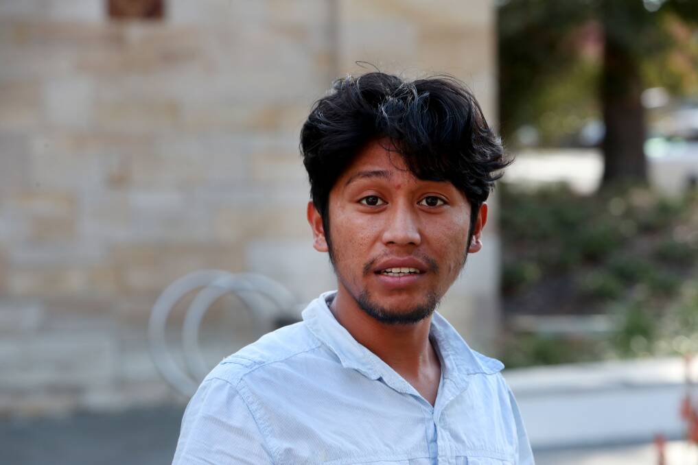 NO PRIVACY: Rico Auliaputra, pictured outside Wollongong Courthouse last month, has confessed to setting up a camera with the intention of watching his flatmates in the shower.  