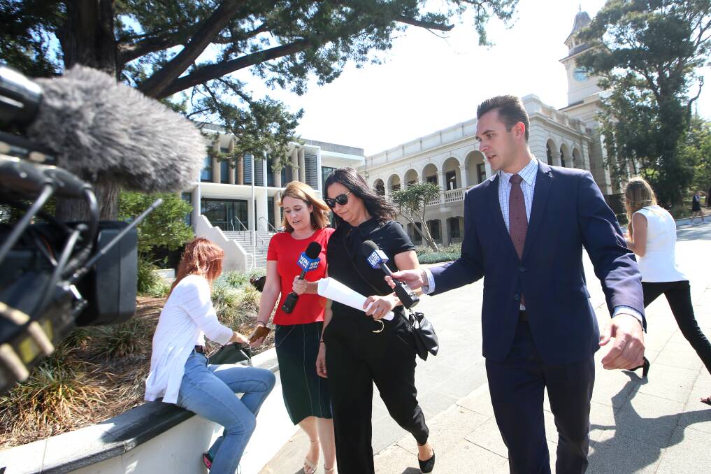 No jail: Lily Despatoski walks free from Wollongong courthouse on Wednesday after avoiding time behind bars for her role in a drug supply syndicate.