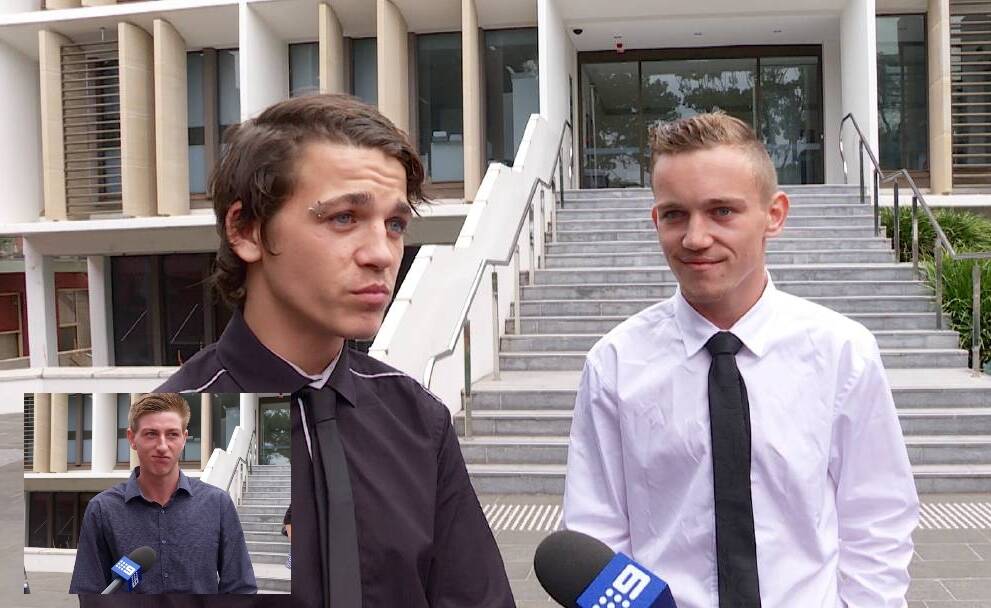 No jail time: Brothers Benjamin Bilboe, 21, and Nicholas Bilboe, 20, admitted they were trying to help their friend, Steven Firmin )inset) retrieve a mobile phone from the victim.