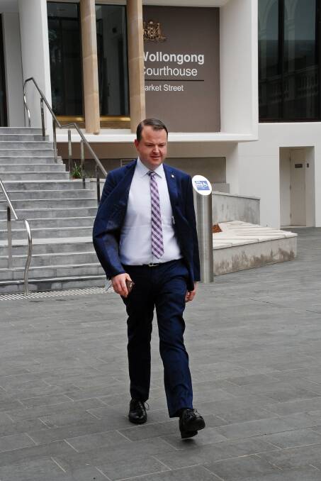 Adam Dent leaves Wollongong Local Court on Thursday