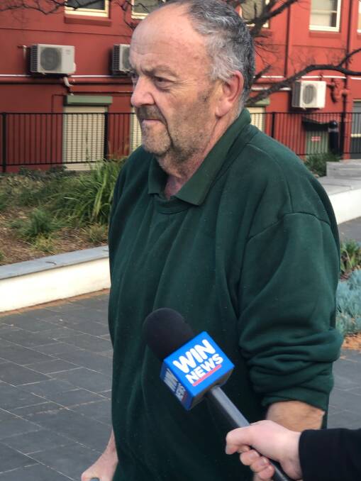 Released: Steven Flynn leaves Wollongong courthouse on a good behaviour bond on Friday. 