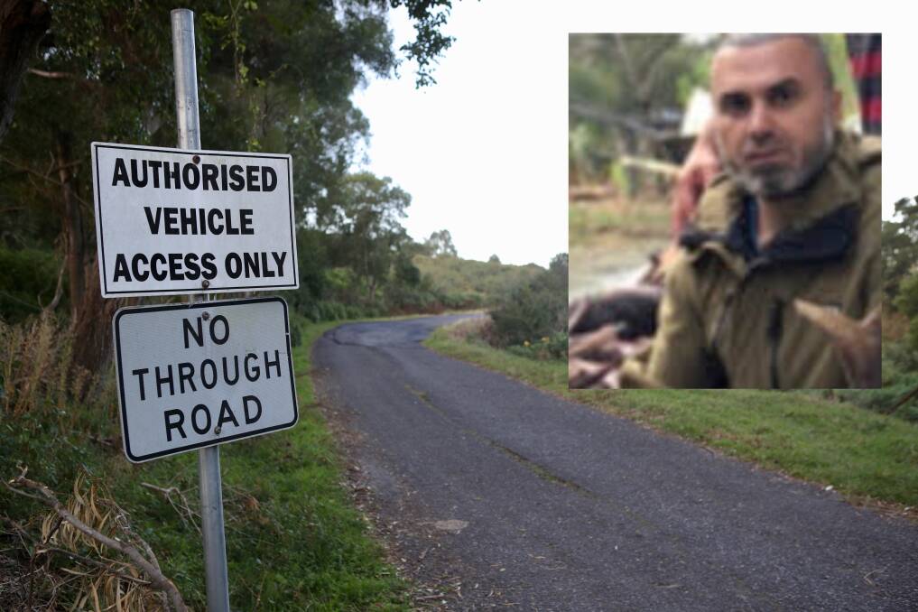 Accused: Police allege Radwan Alam (inset) drove up Stones Road (main) to the Dendrobium Mine entrance before crossing into private property to hunt deer.