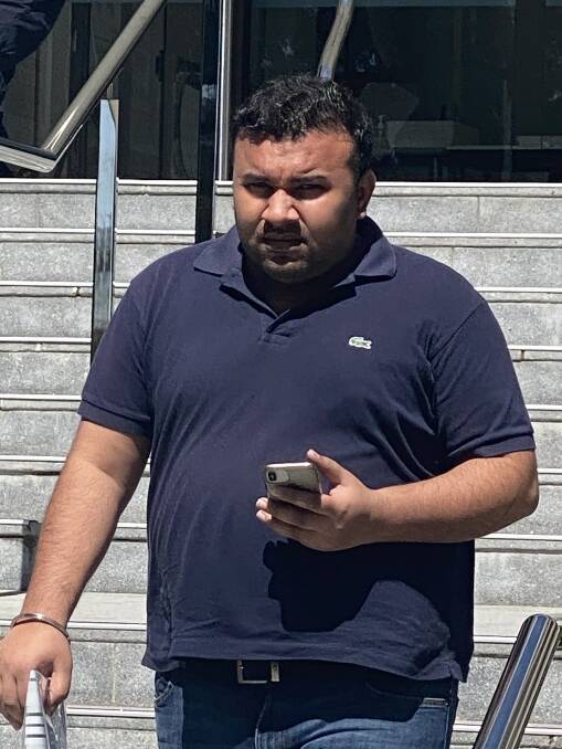Avneet Kumar leaves Wollongong courthouse on Tuesday after his sentencing. 