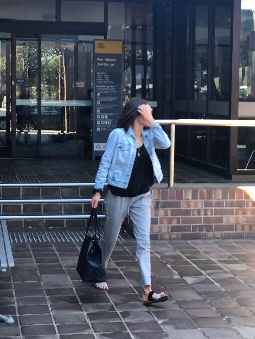 Confessed: A shy Jessie Brown leaving Port Kembla courthouse on Wednesday after entering guilty pleas to four charges including dangerous driving occassioning grievous bodily harm.