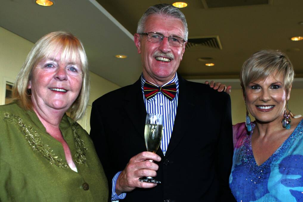 Rod Oxley pictured at a social function in 2007 with then-Wollongong MP Noreen Hay and TV personality Susie Elelman. Picture: Greg Totman