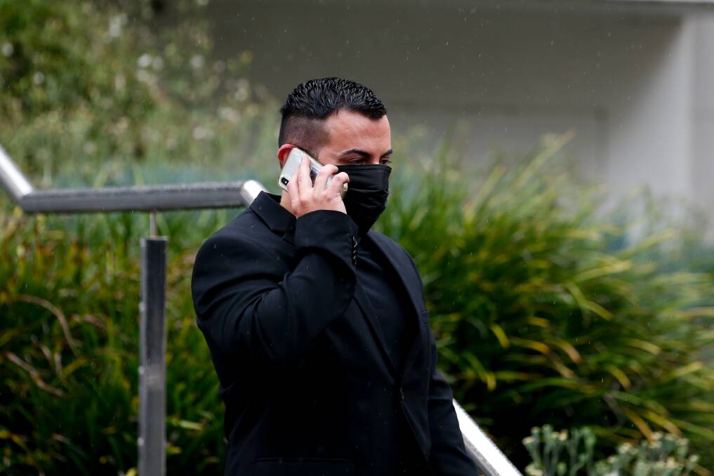 Dimitri Papodopulous leaves Wollongong courthouse on Tuesday. Picture: Anna Warr