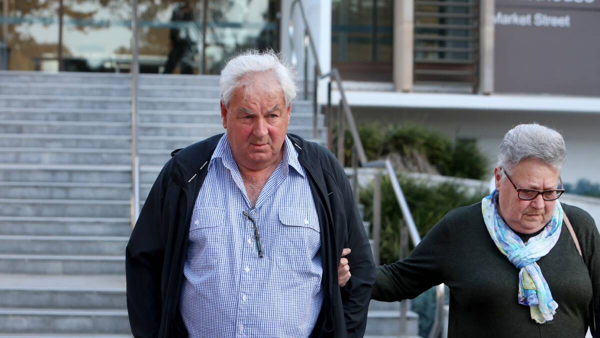 Max Hobbs leaves Wollongong courthouse on Friday with a supporter.