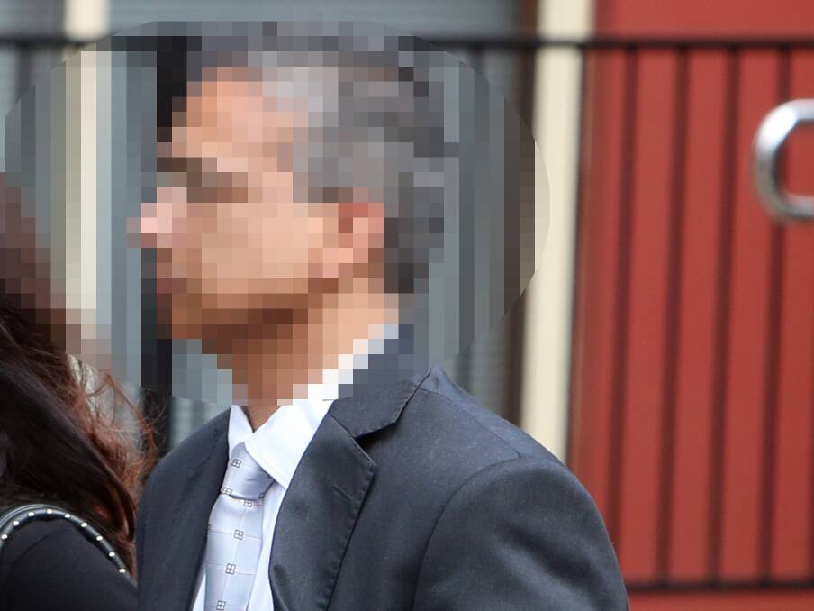 Accused: The male doctor leaves Wollongong courthouse on Wednesday. Neither he, the medical centre where he works or the alleged victim are able to be identified.