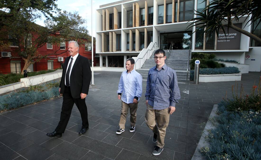 Justice: Hope Centre chief executive Jeff Daker with Patrick Winzer, 48, and Blake McInnes, 26, both of whom lost their jobs when the charity was forced to close.