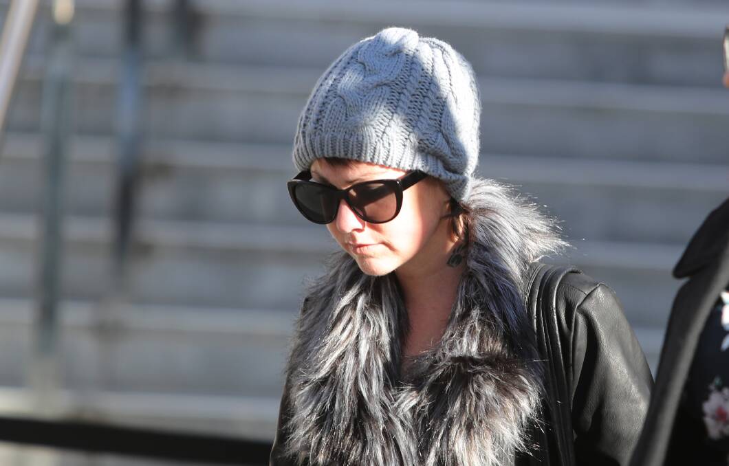 Rehab-bound: Gemma Purcell leaves Wollongong courthouse on Tuesday with strict instructions to attend the Illawarra Drug and Alcohol Service.