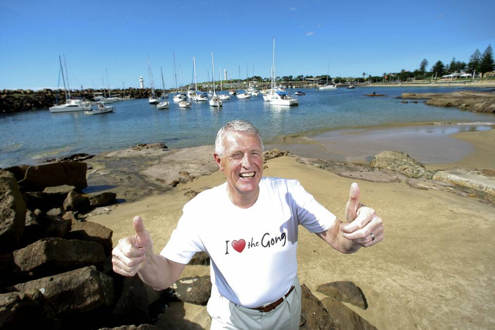 Love it he did: Rod Oxley pictured during his 2011 tilt for Wollongong lord mayor. Picture: Adam McLean