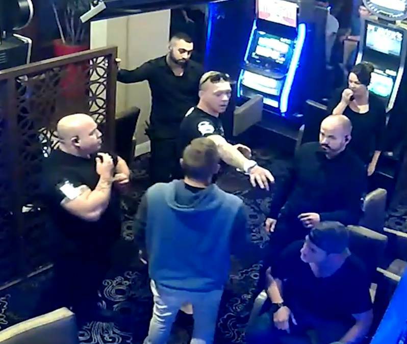 Jessie Rose (sunglasses on head) pictured in CCTV footage from the Shellharbour pub assault in May 2016.