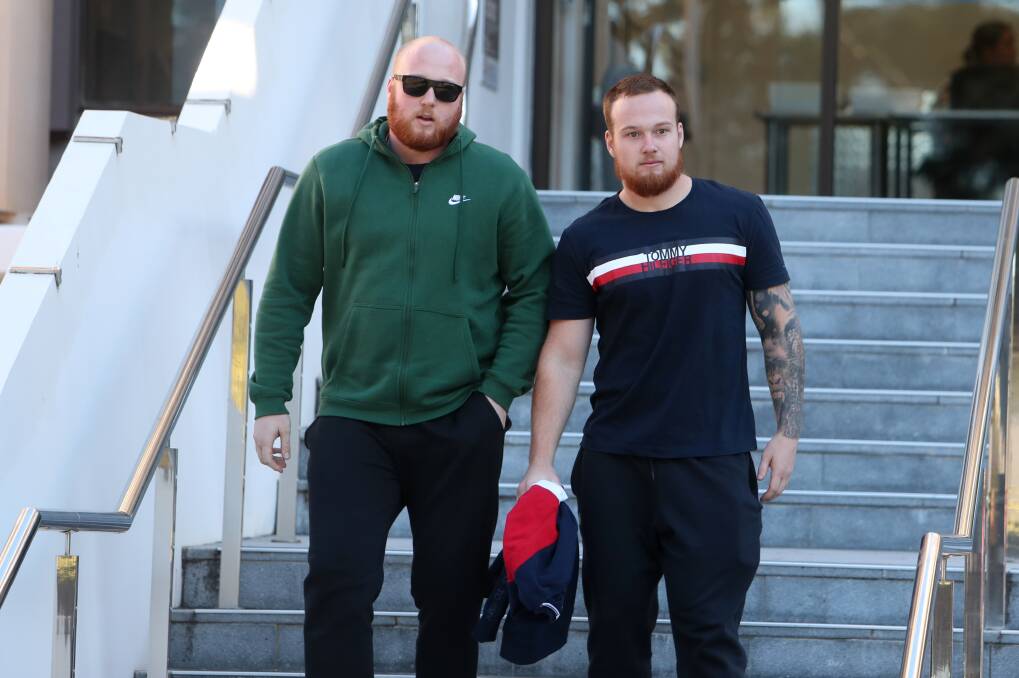 Accused: Daniel Westman (left), released on bail on Saturday, turned up to court on Monday to support his brothers.