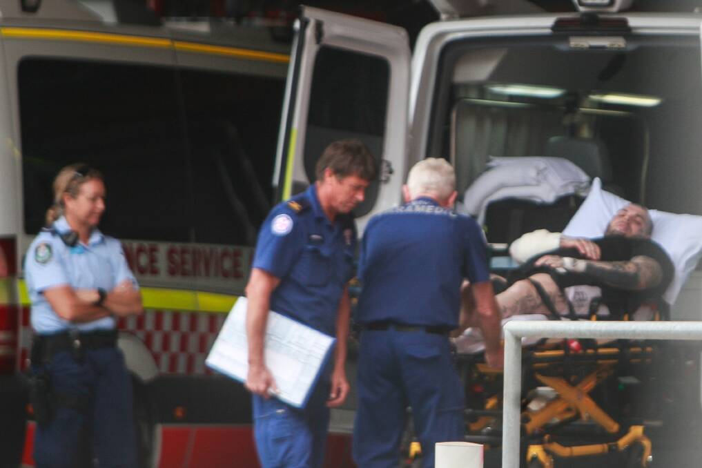 Nardi Domenico at Wollongong Hospital after the shooting. 