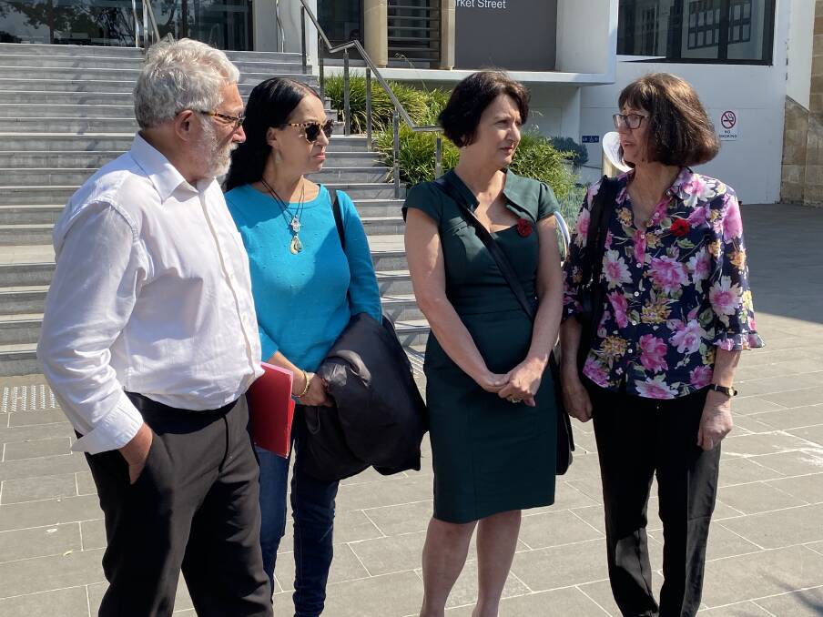 From left: Fred Duncan, his wife, and sisters Fiona Duncan and Mary Nichols flew up from Tasmania to attend their brother's sentencing hearing.