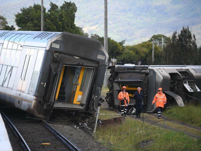 The scene: The northbound passenger train derailed just before 4.30am on October 20, injuring four people.