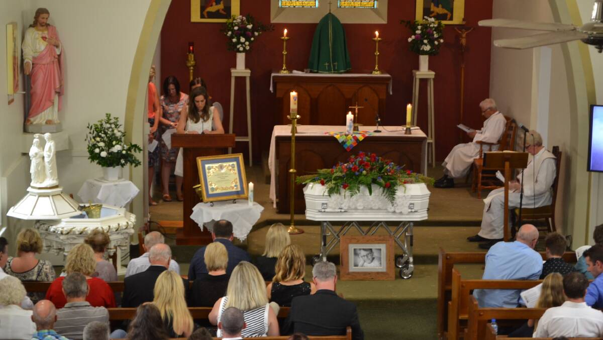 The service for Lachlan Connor Thoroughgood at St Michael's Church on Saturday where his life was celebrated by those who loved him and those who followed his journey as he battled a malignant brain tumour. Photo: Jessica Long