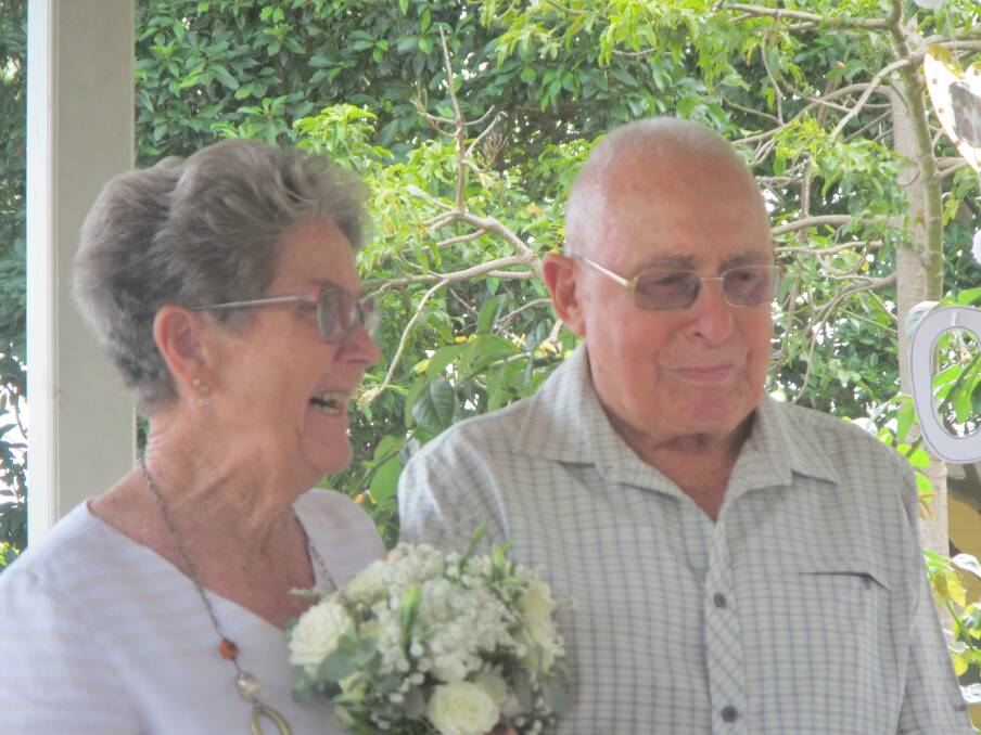 Josie and Max Hair renew their vows at Kiama's Peace Park on Saturday. Picture: Contributed