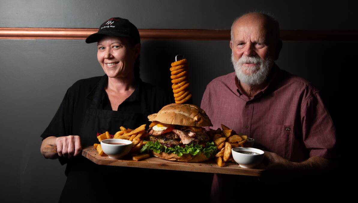CREATOR: Cook Sheree Brown who devised the massive burger with Ray Prescott.