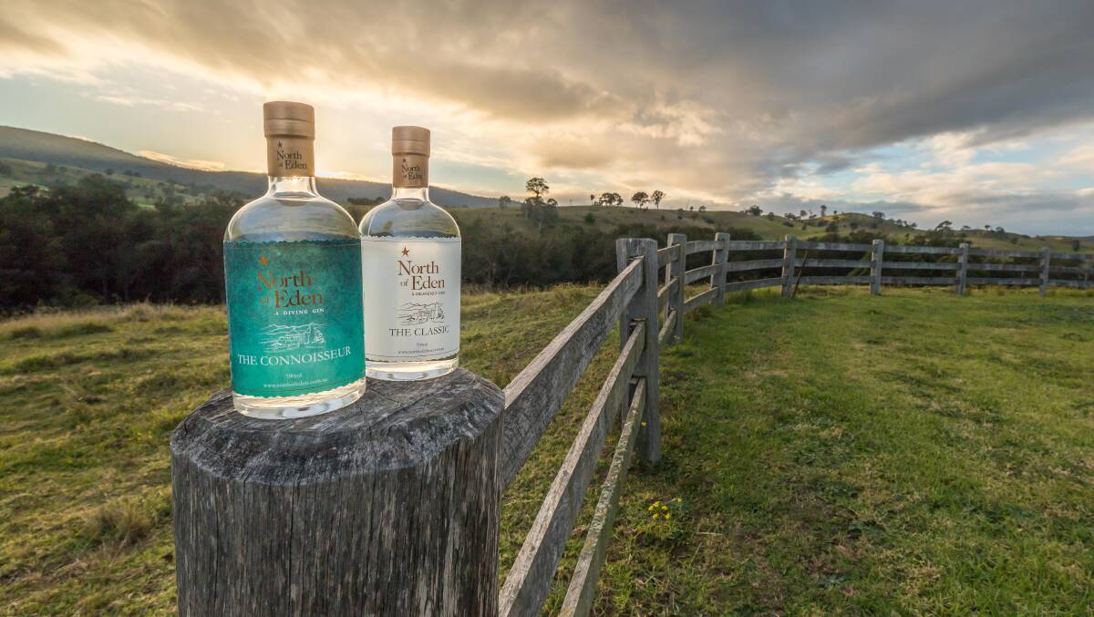 The silver and bronze winning bottles of North of Eden gin. Picture: David Rogers 