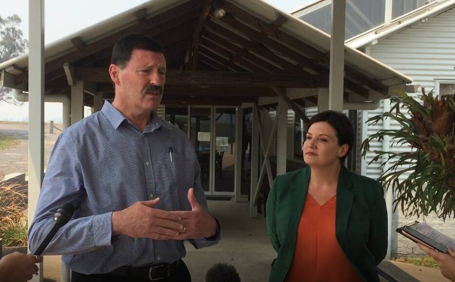 Member for Eden-Monaro Mike Kelly and NSW Labor leader Jodi McKay visit Quaama last week. 