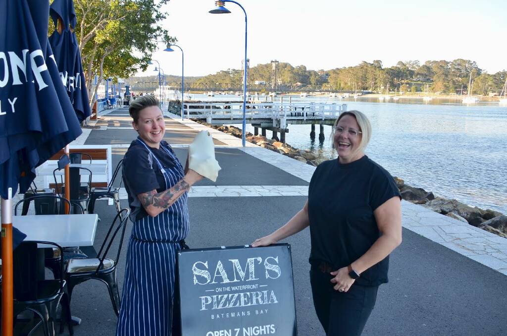 PIZZA HEAVEN: Sam's Pizzeria owners Joanna Imrie and Emma Corbett are pretty 'dough-lighted' after being named the NSW Regional Pizza Restaurant of the Year last month at the Restaurant and Catering Industry's Awards for Excellence.