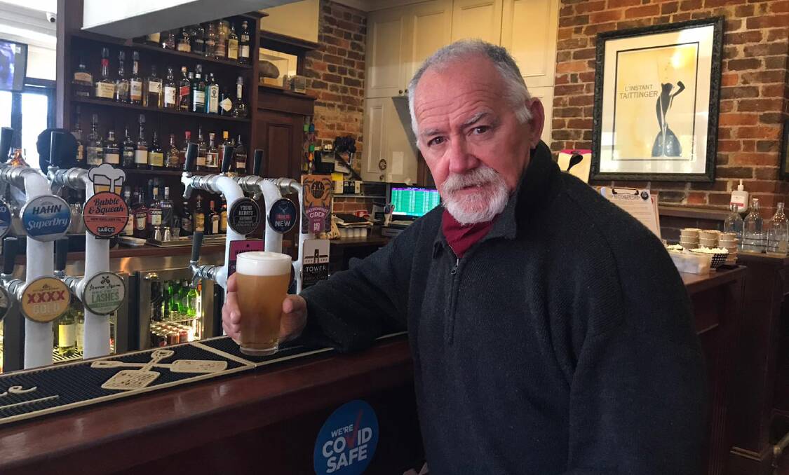 ON THE JOB: Huskisson author Colin Whelan, on one of his adventures, doing research of course for Drinking In The River - The Memorable Pubs and Unforgettable Characters of the Murray and Edward Rivers.