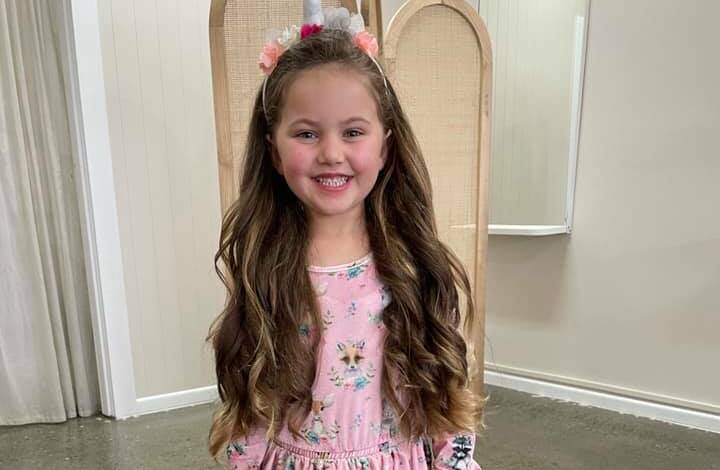 BEAUTIFUL DONATION: At just six years of age Pippa Southam is set to donate some of her beautiful long locks to Variety, The Children's Charity Hair With Heart campaign.