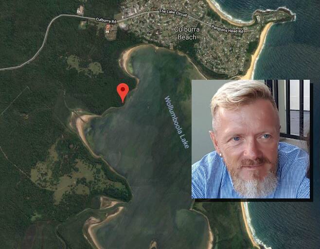 A body found south west of Culburra Beach is belirved to be that of 57-year-old missing man Mark Hendy (inset).