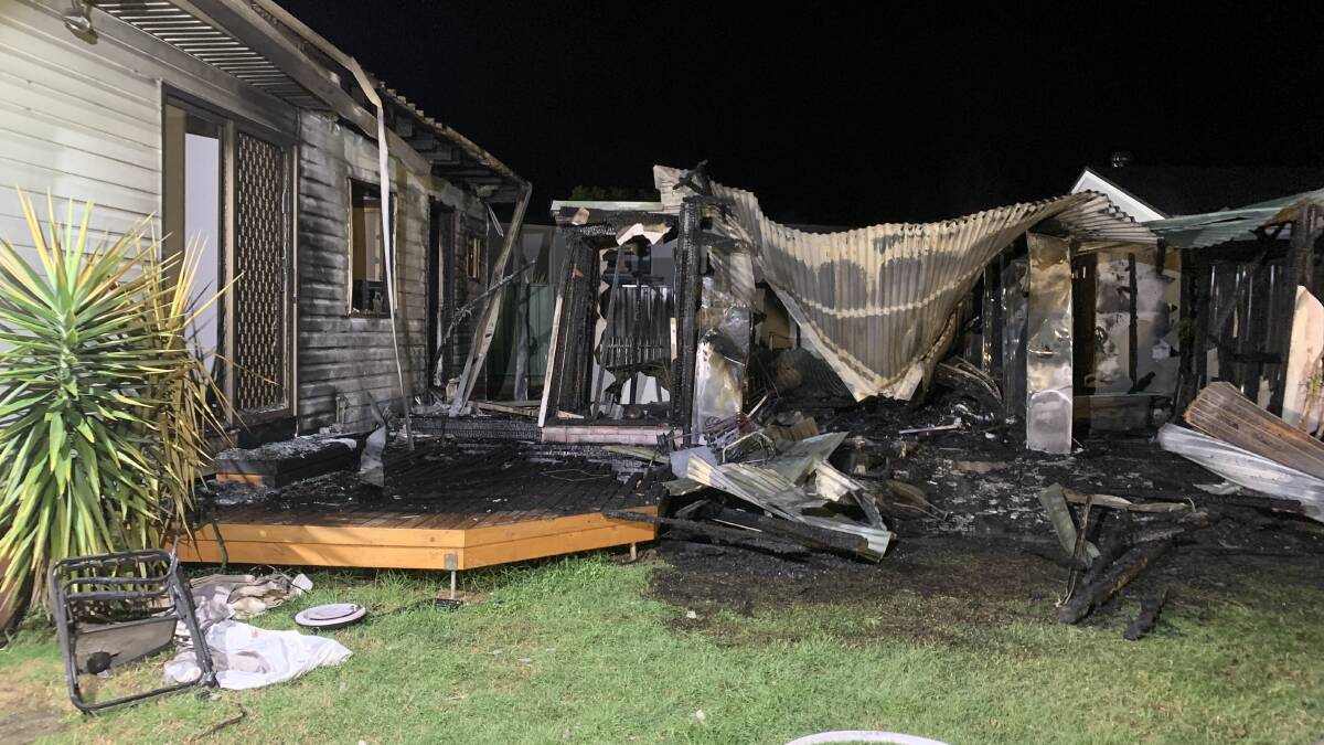 DAMAGE: A seven-year-old girl is being hailed a hero after raising the alarm to a fire in her home in the early hours of Monday morning. Image: Supplied